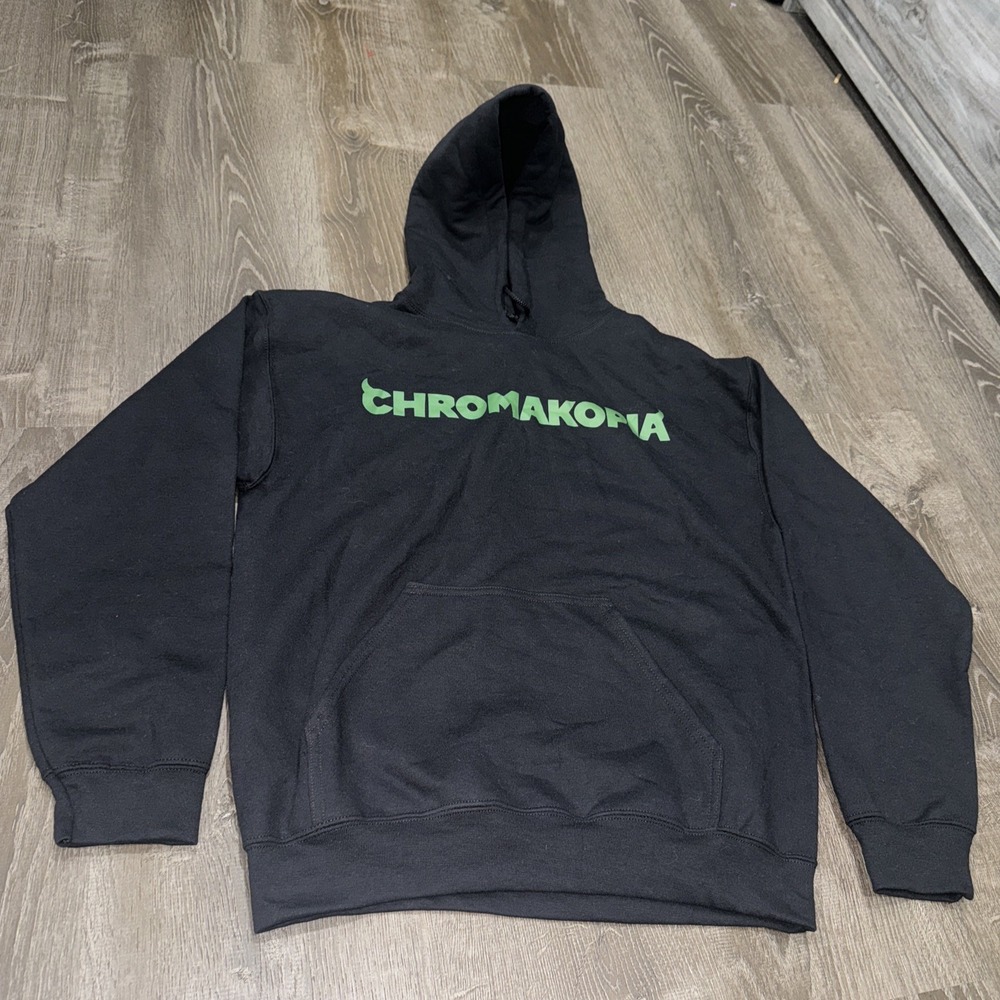 Chromakopia Hoodie Mens M Black Graphic Pullover Pockets Spellout Logo Tyler